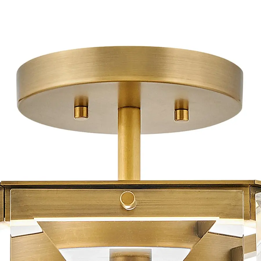 Jolie Medium LED Convertible Semi-Flush Mount in Heritage Brass - Image 6