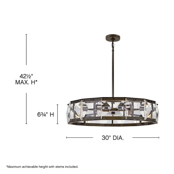 Jolie Medium LED Drum Chandelier - Image 2