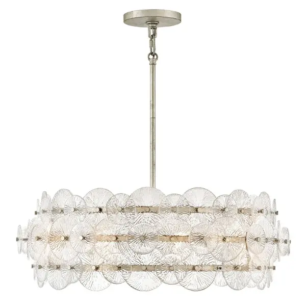 Rene Medium Drum Chandelier in Glacial - Image 1