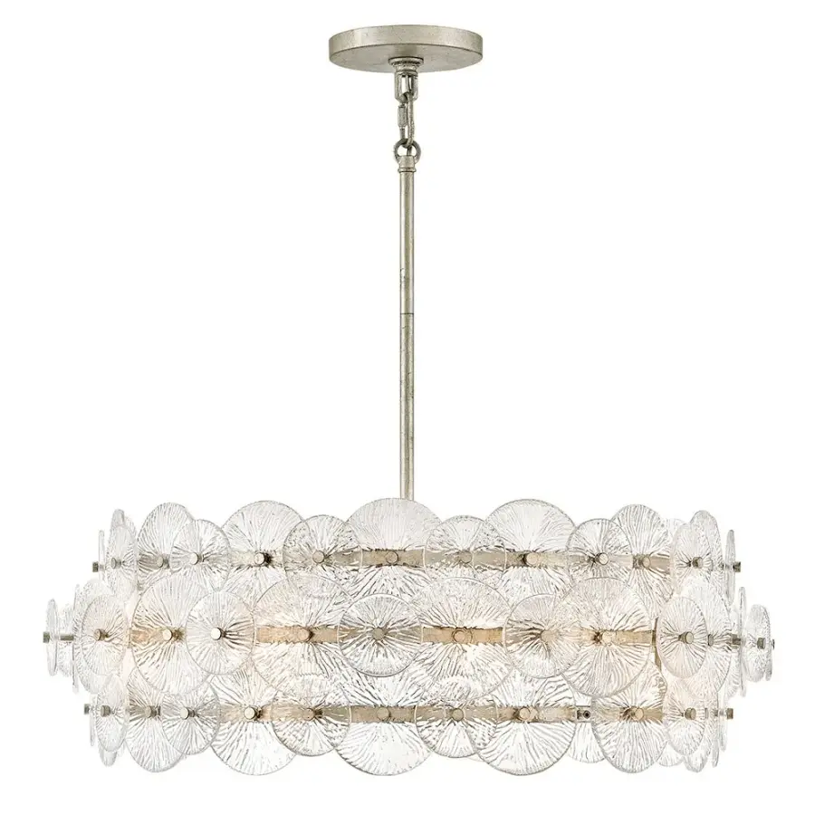 Rene Medium Drum Chandelier in Glacial - Image 1