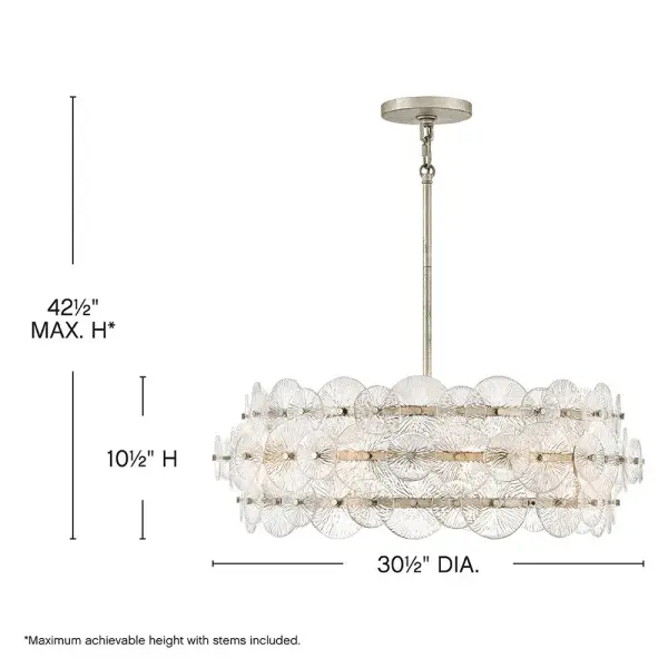 Rene Medium Drum Chandelier in Glacial - Image 2