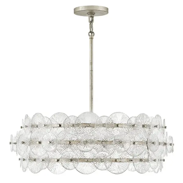 Rene Medium Drum Chandelier in Glacial - Image 3
