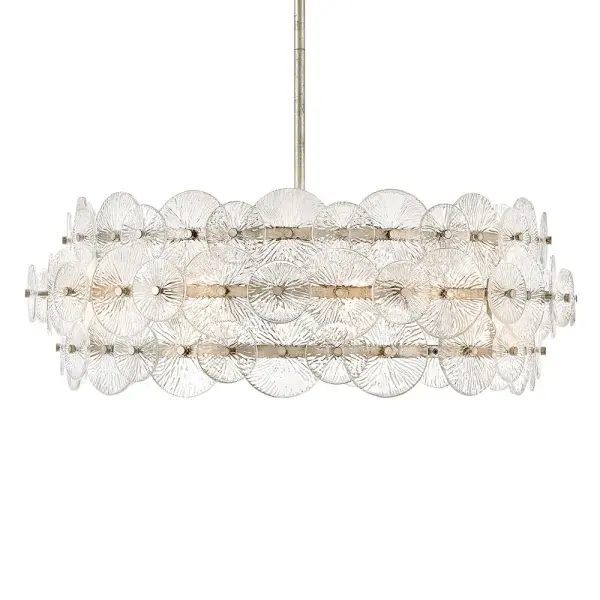 Rene Medium Drum Chandelier in Glacial - Image 4