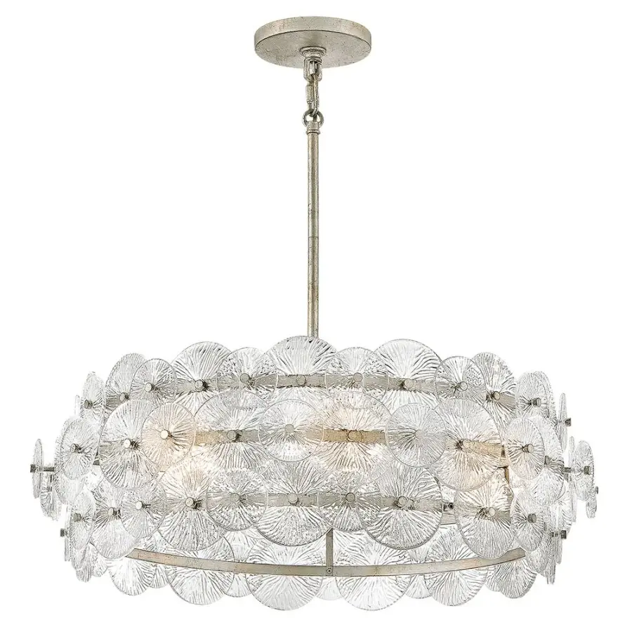 Rene Medium Drum Chandelier in Glacial - Image 8
