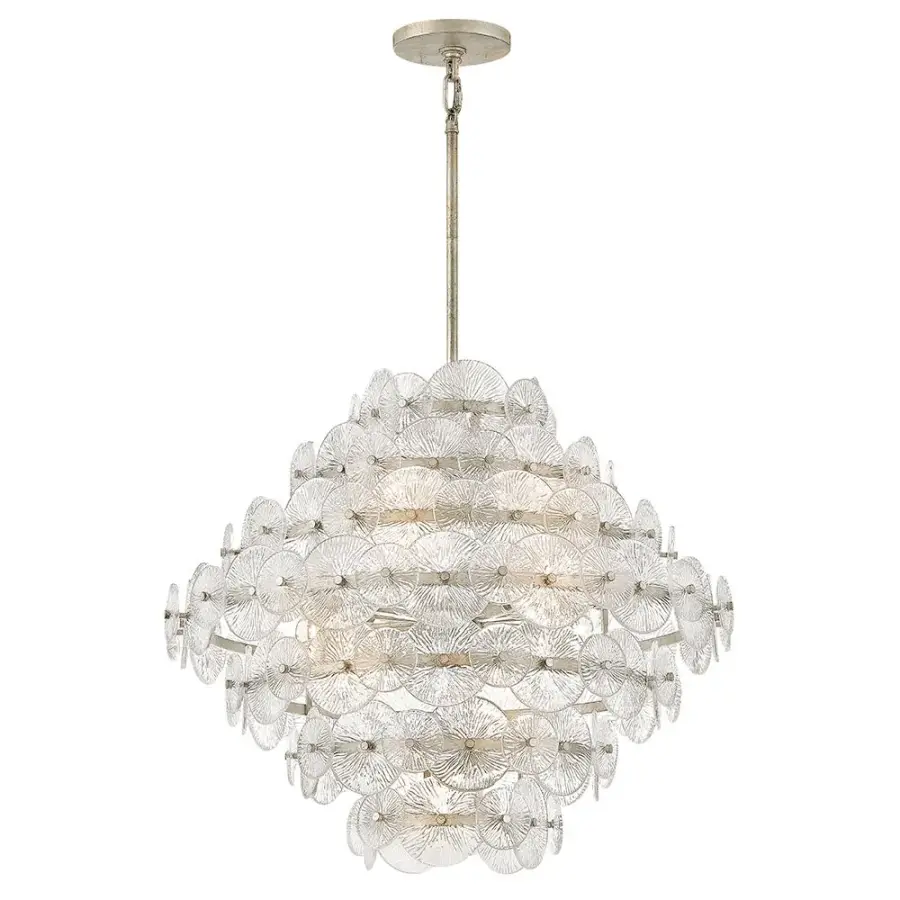 Rene Medium Multi-Tier Chandelier in Glacial - Image 8