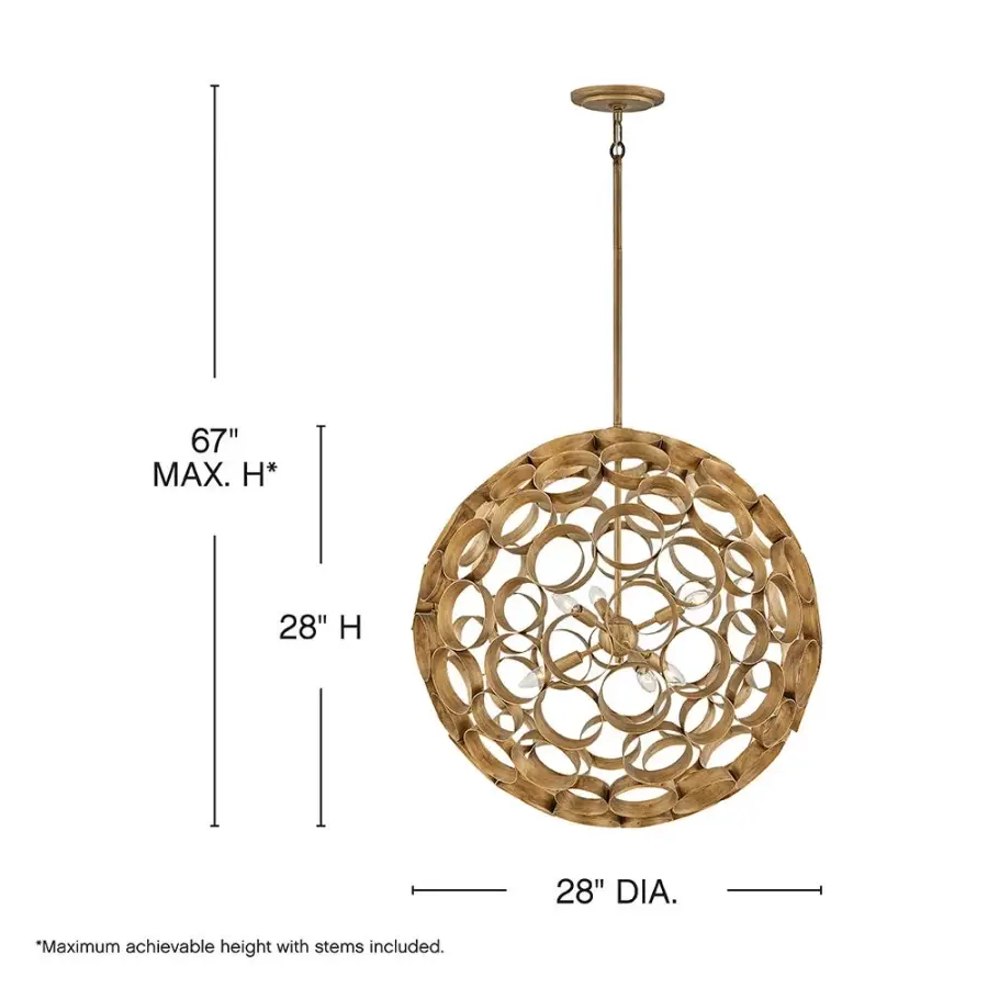 Centric Medium Orb Chandelier - Image 2