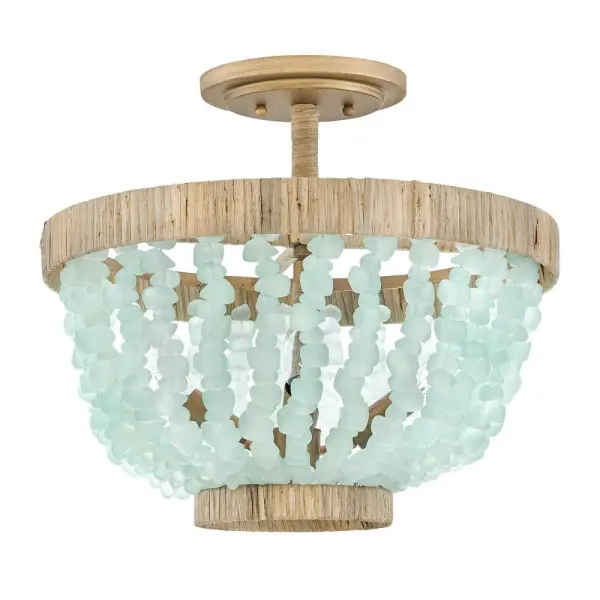 Dune Medium Semi-Flush Mount in Burnished Gold - Image 4