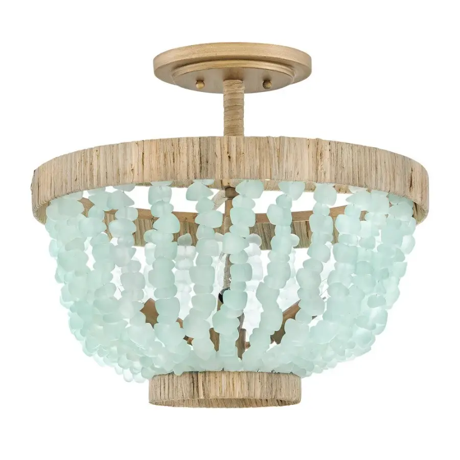 Dune Medium Semi-Flush Mount in Burnished Gold - Image 4
