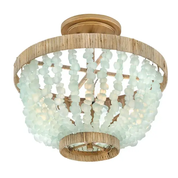 Dune Medium Semi-Flush Mount in Burnished Gold - Image 5