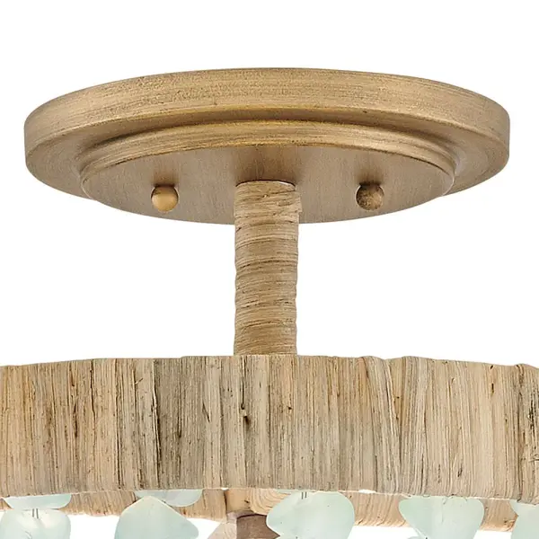 Dune Medium Semi-Flush Mount in Burnished Gold - Image 8
