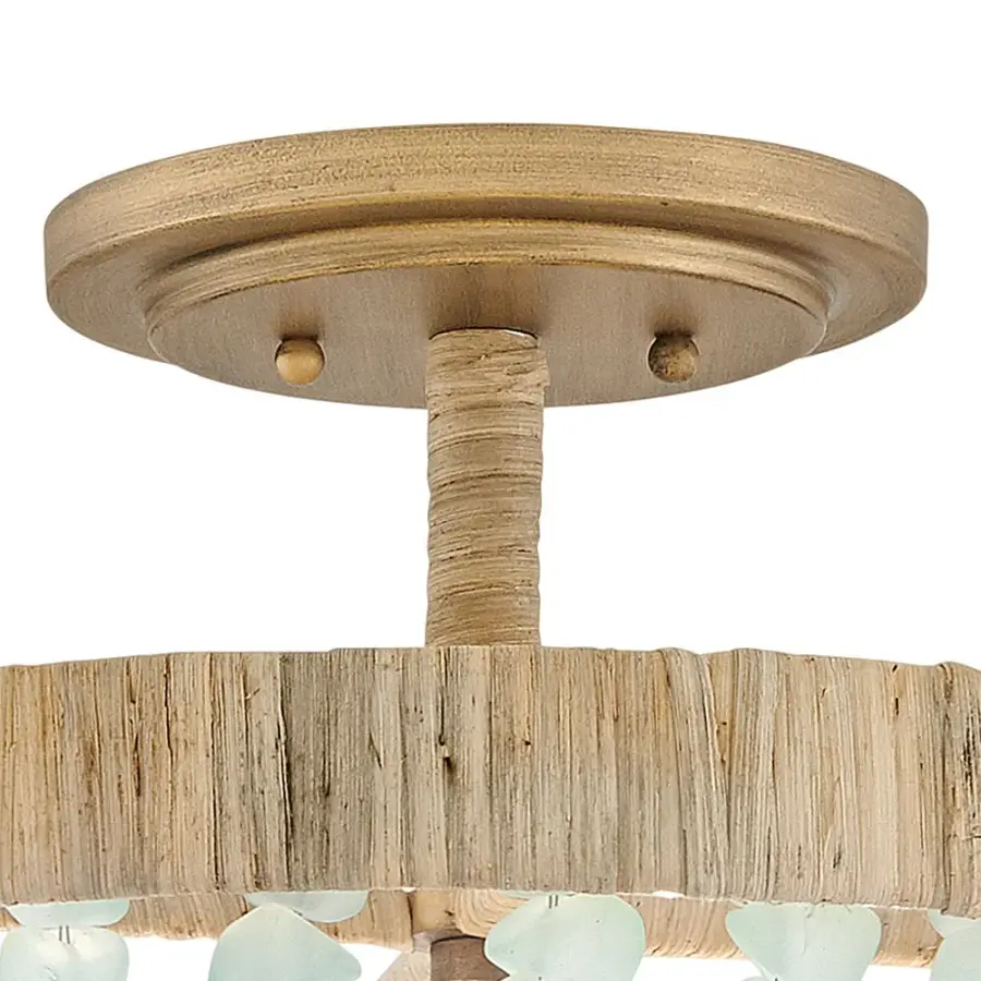 Dune Medium Semi-Flush Mount in Burnished Gold - Image 8