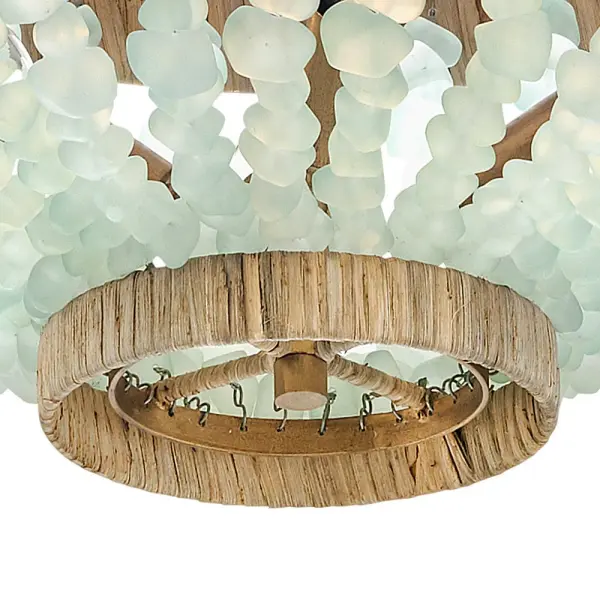 Dune Medium Semi-Flush Mount in Burnished Gold - Image 9