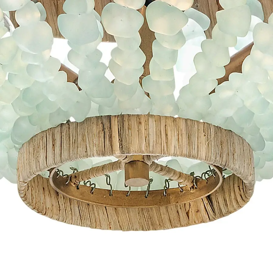 Dune Medium Semi-Flush Mount in Burnished Gold - Image 9