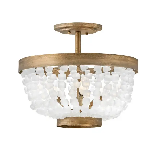Dune Medium Semi-Flush Mount in Burnished Gold - Image 1
