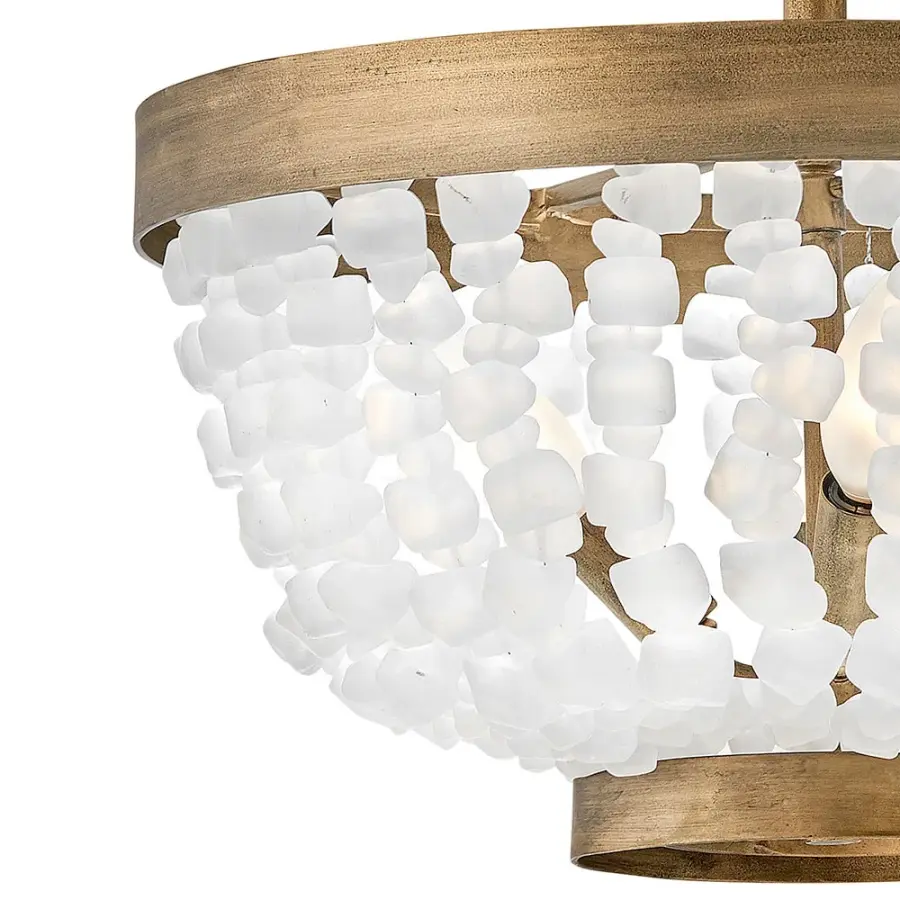 Dune Medium Semi-Flush Mount in Burnished Gold - Image 6