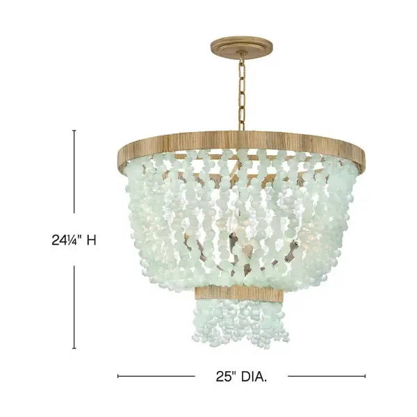 Dune Medium Single Tier Chandelier in Burnished Gold - Image 2