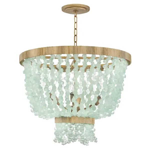 Dune Medium Single Tier Chandelier in Burnished Gold - Image 4