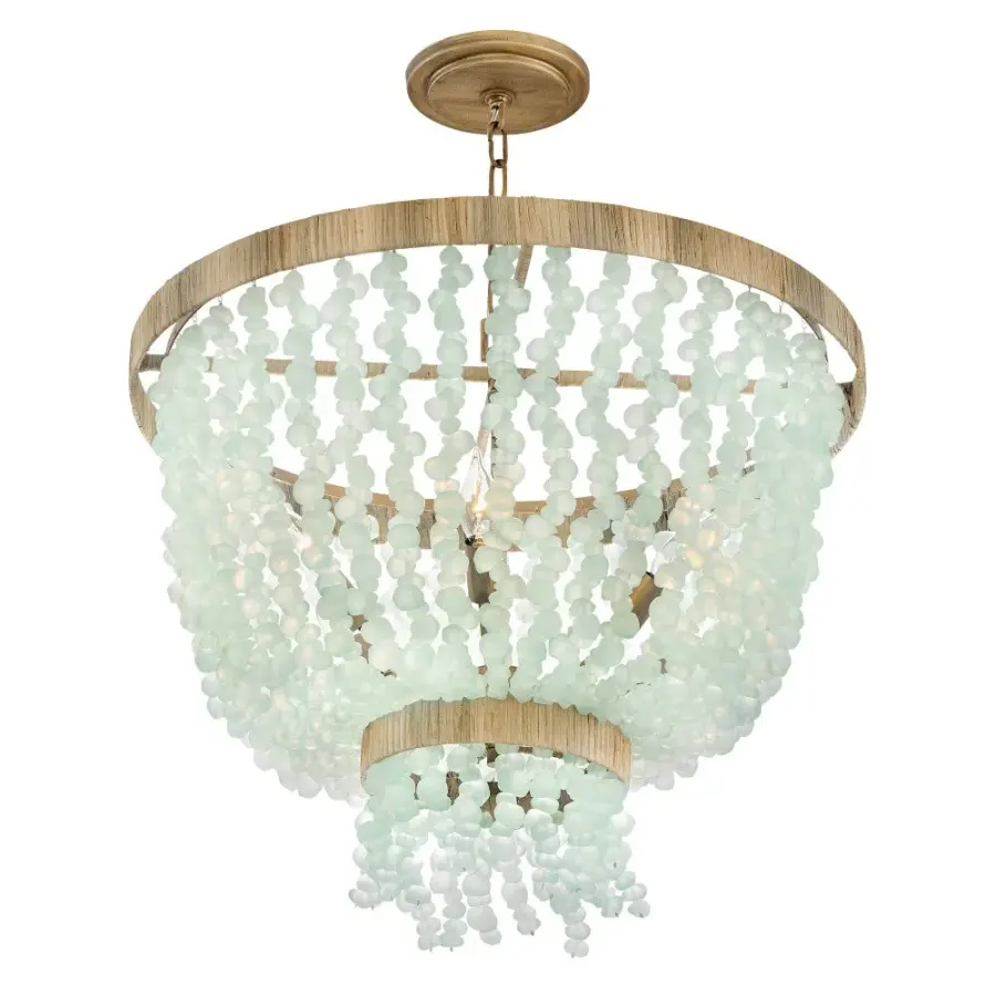 Dune Medium Single Tier Chandelier in Burnished Gold - Image 5