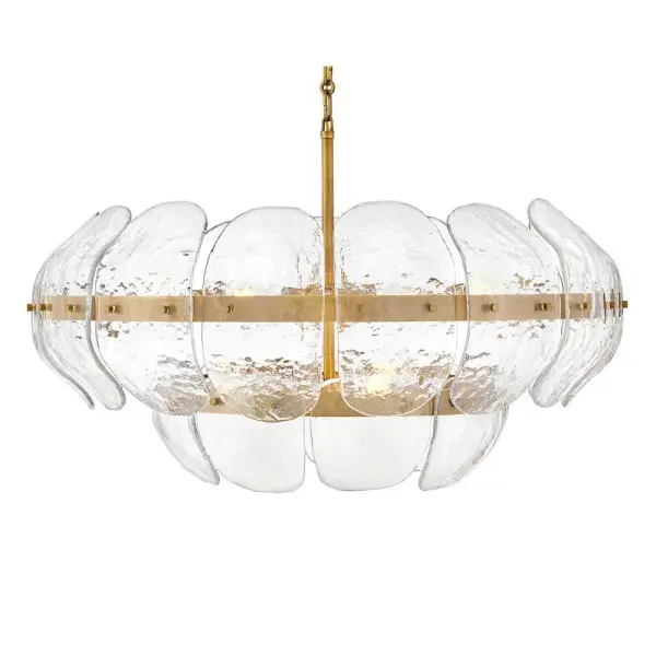 Lillia Large Drum Chandelier in Heritage Brass - Image 4