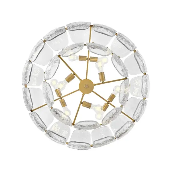 Lillia Large Drum Chandelier in Heritage Brass - Image 6