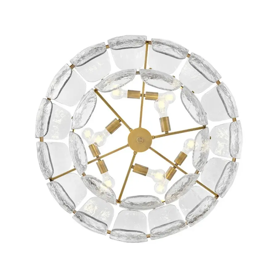 Lillia Large Drum Chandelier in Heritage Brass - Image 6