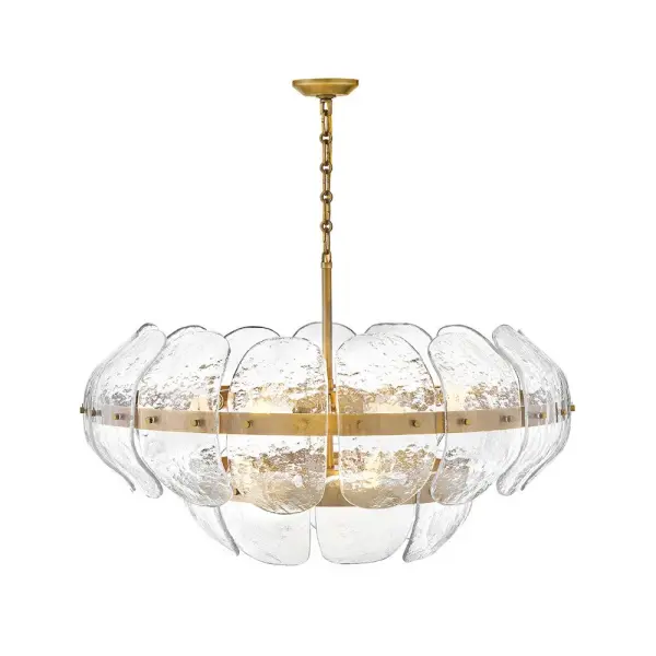 Lillia Large Drum Chandelier in Heritage Brass - Image 7