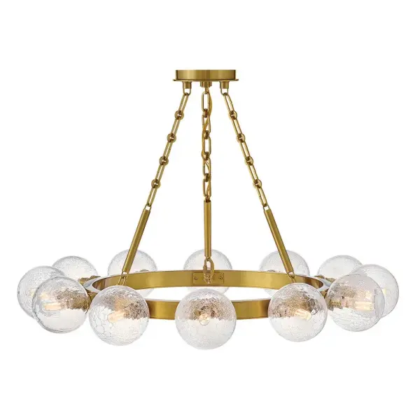 Coco Medium Single Tier Chandelier in Lacquered Brass - Image 1