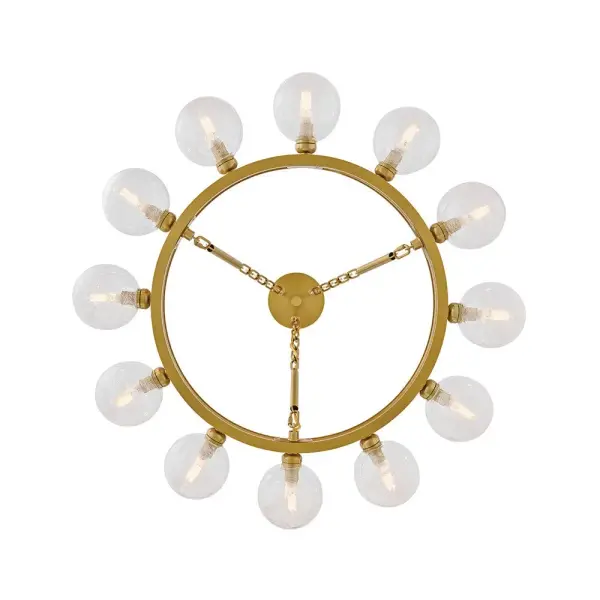 Coco Medium Single Tier Chandelier in Lacquered Brass - Image 6
