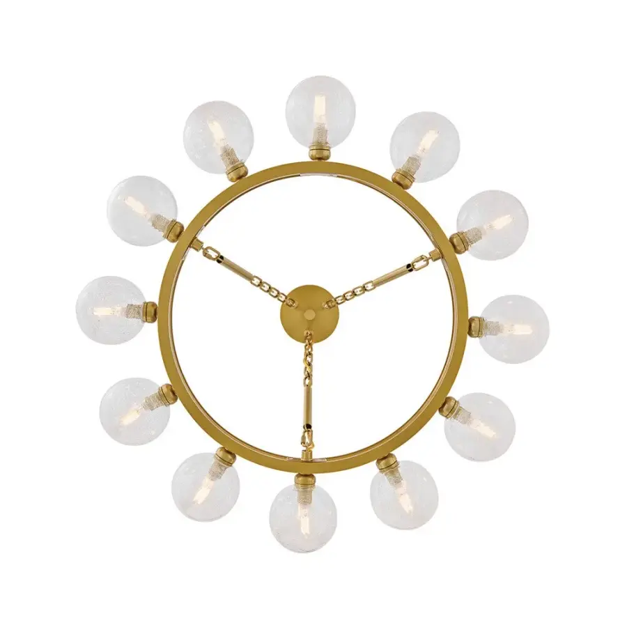 Coco Medium Single Tier Chandelier in Lacquered Brass - Image 6