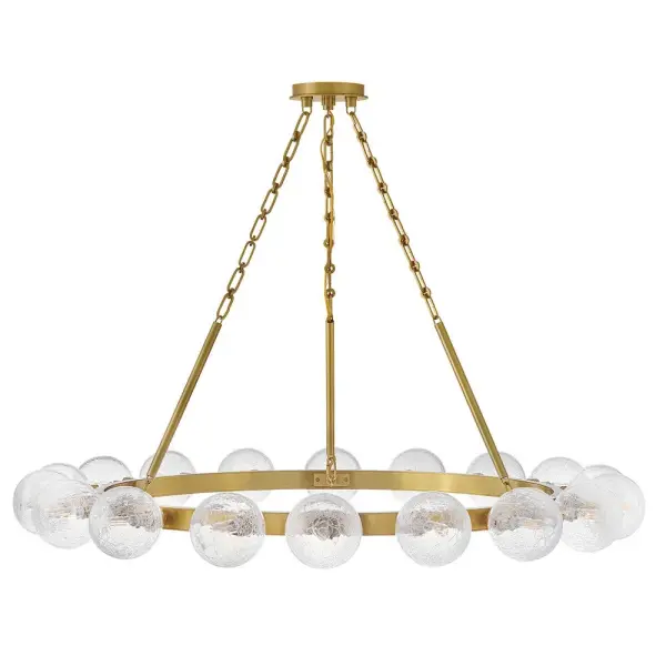 Coco Large Single Tier Chandelier in Lacquered Brass - Image 11