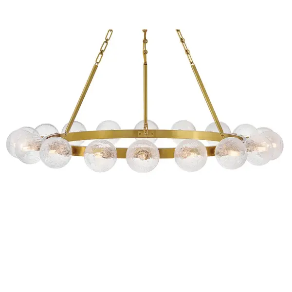 Coco Large Single Tier Chandelier in Lacquered Brass - Image 3
