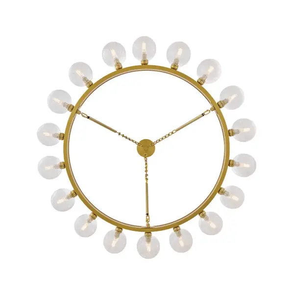 Coco Large Single Tier Chandelier in Lacquered Brass - Image 6
