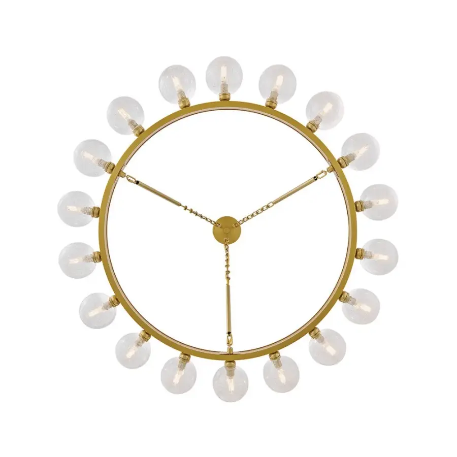 Coco Large Single Tier Chandelier in Lacquered Brass - Image 6