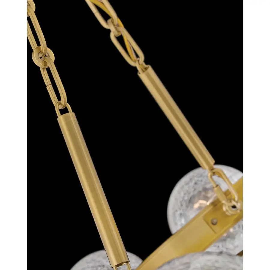 Coco Large Single Tier Chandelier in Lacquered Brass - Image 8