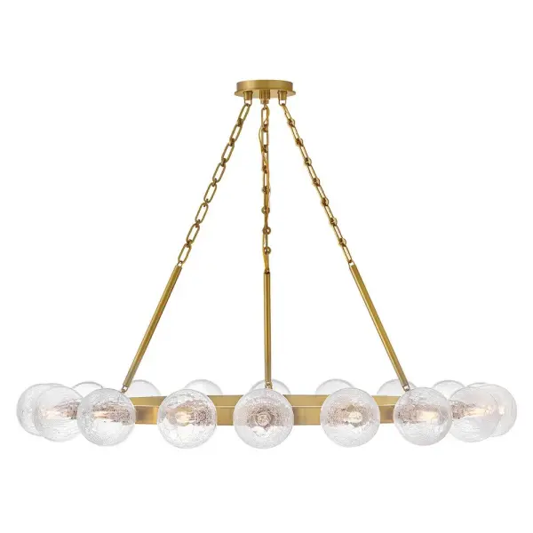 Coco Large Single Tier Chandelier in Lacquered Brass - Image 9
