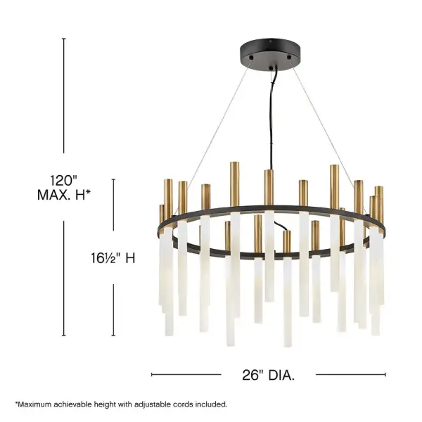Echo Medium LED Single Tier Chandelier - Image 2