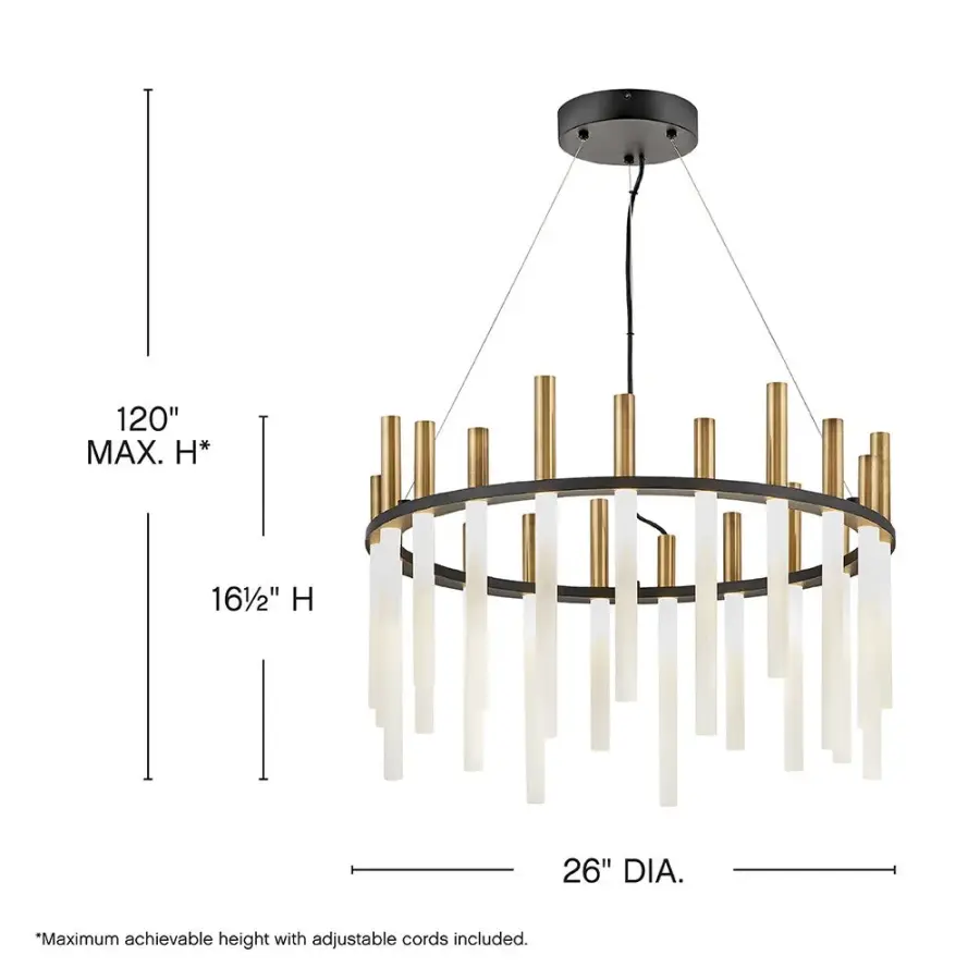 Echo Medium LED Single Tier Chandelier - Image 2