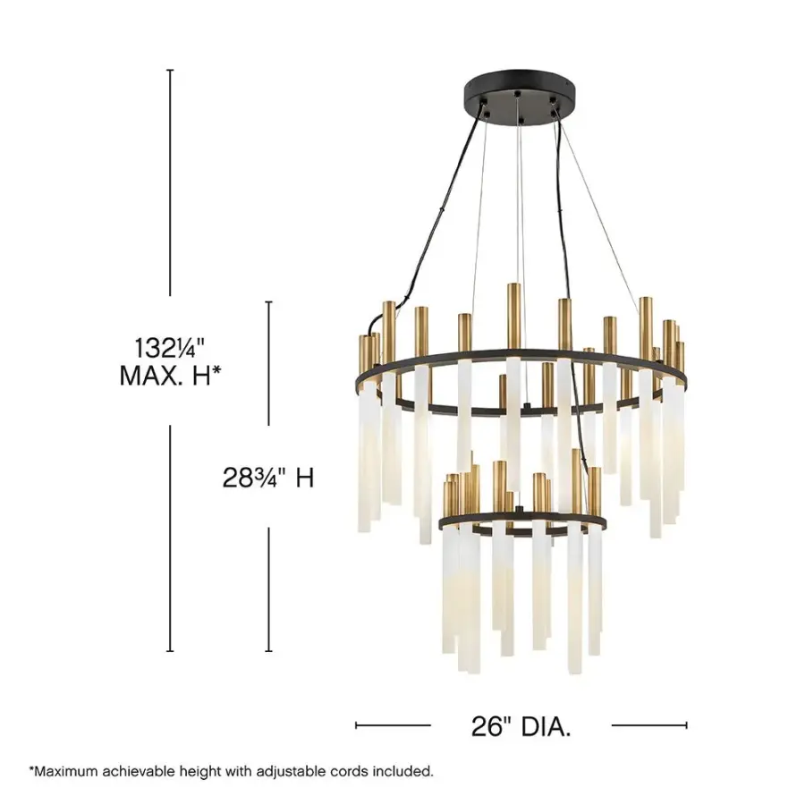 Echo Medium LED Multi-Tier Chandelier - Image 2