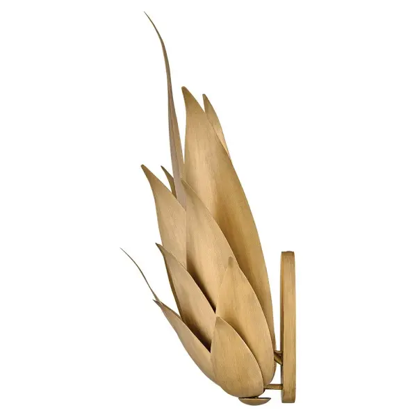 Agave Large Two Light Sconce in Burnished Gold - Image 5