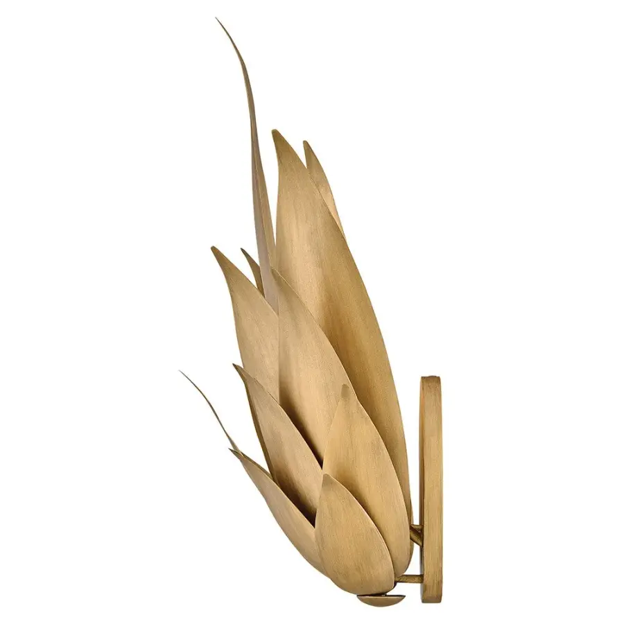 Agave Large Two Light Sconce in Burnished Gold - Image 5