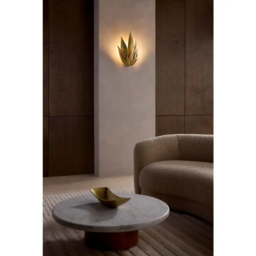 Agave Large Two Light Sconce in Burnished Gold - Image 8