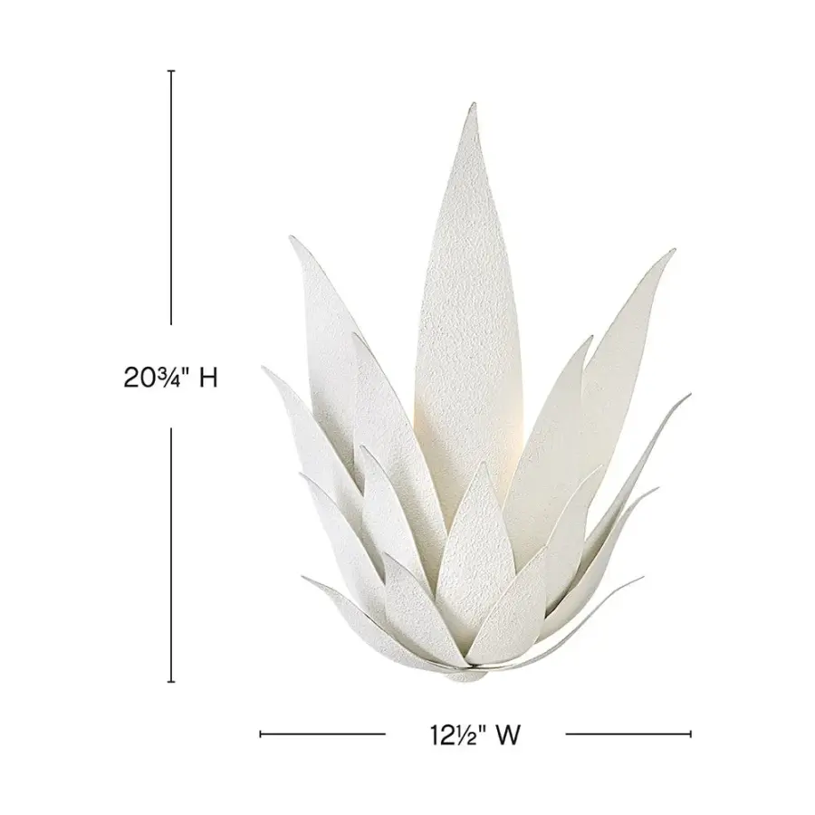 Agave Large Two Light Sconce in Textured Plaster - Image 2