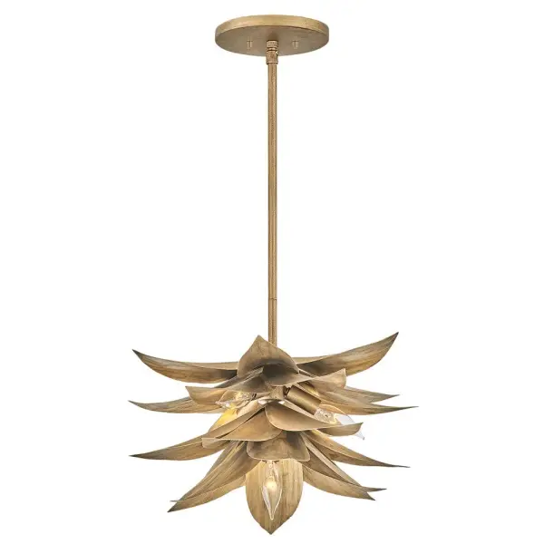 Agave Large Convertible Pendant in Burnished Gold - Image 1