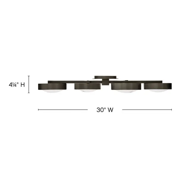 Cava Large Flush Mount in Black Oxide - Image 2