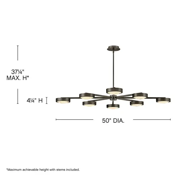 Cava Large Convertible Semi-Flush Mount in Black Oxide - Image 3