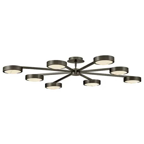 Cava Large Convertible Semi-Flush Mount in Black Oxide - Image 9