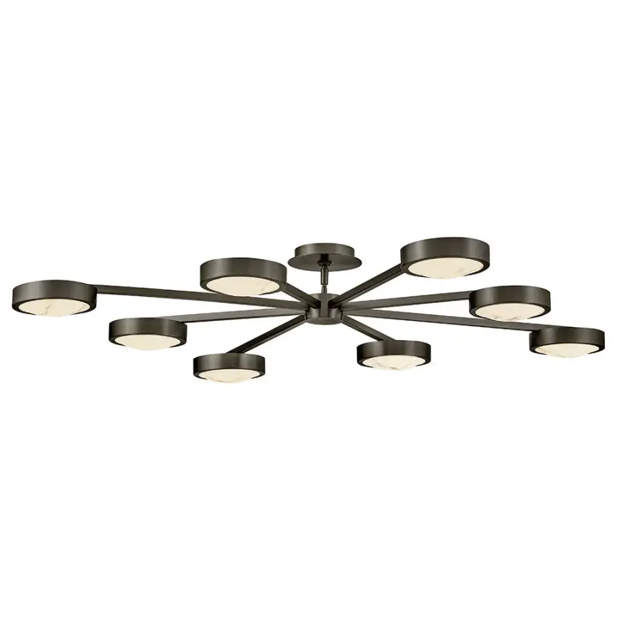 Cava Large Convertible Semi-Flush Mount in Black Oxide - Image 9