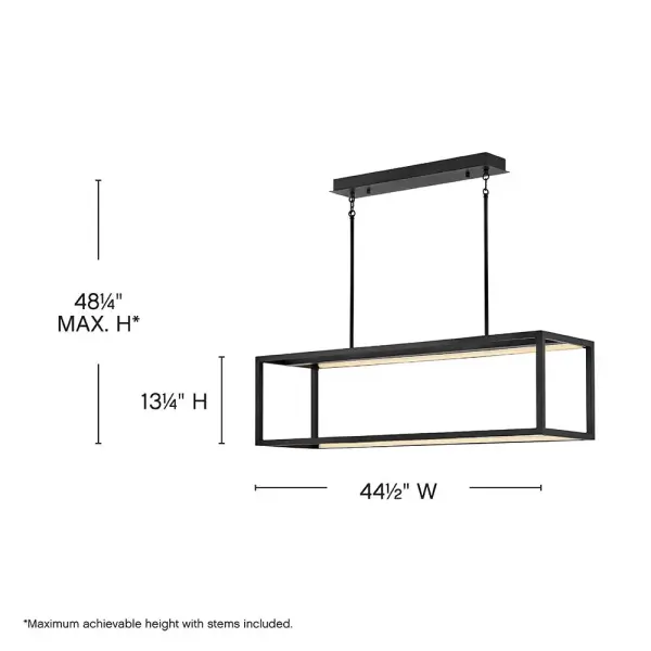 Onyx Medium LED Linear Chandelier - Image 2