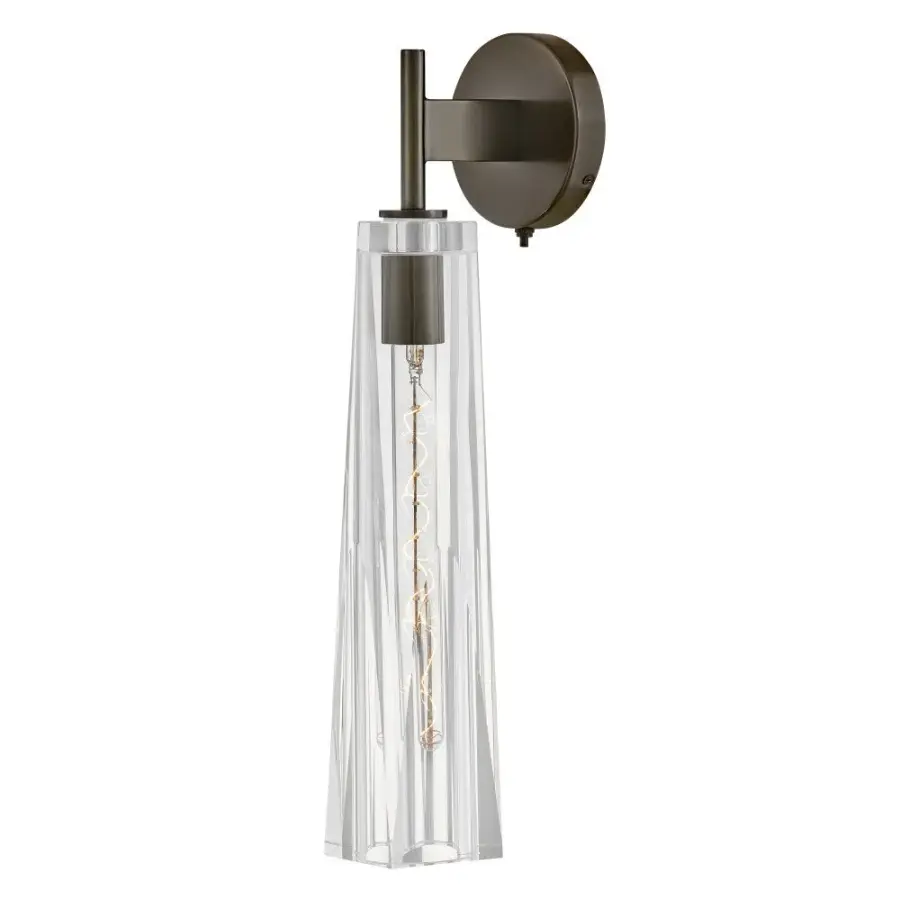 Dramatic Crystal Sconce with Integrated Switch for Bedside Elegance - Image 3