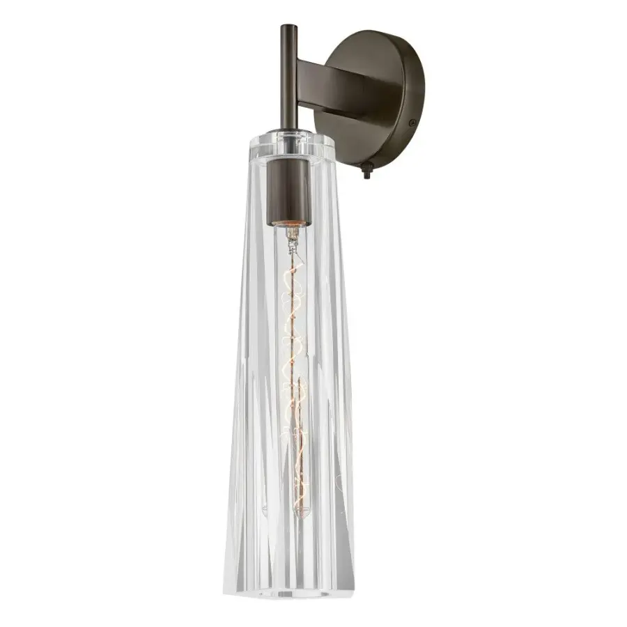 Dramatic Crystal Sconce with Integrated Switch for Bedside Elegance - Image 4